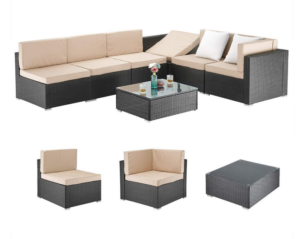 PAMAPIC 7 Pieces Patio Furniture