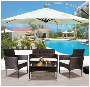 Merax Garden Backyard Patio Furniture Set