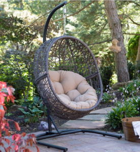 Resin Wicker Expresso Hanging Egg Chair