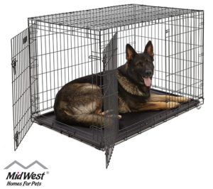 MidWest Homes for Pets Single Door & Double Door Folding Metal Dog Crates | Fully Equipped