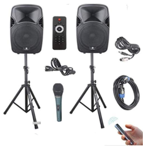 PRORECK Party Portable 12-Inch 1000 Watts 2-Way Powered PA Speaker System