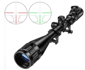 CVLIFE Hunting Rifle Scope 6-24x50 AOE Red and Green Illuminated Gun Scope with Free Mount