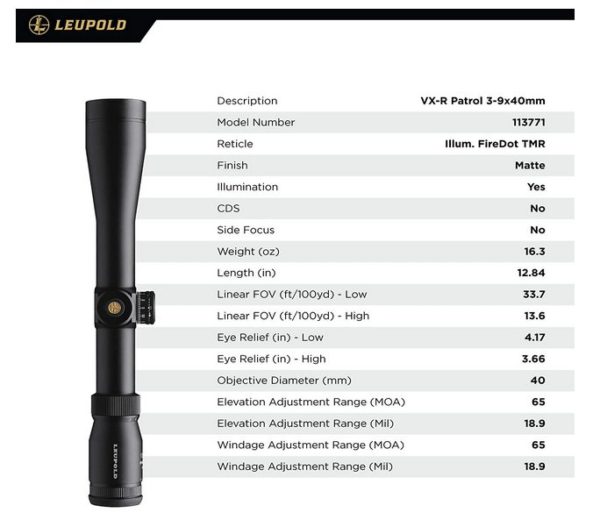 Leupold VX-R Patrol Riflescope