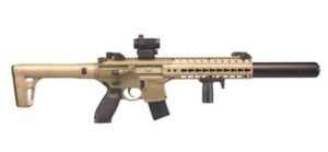 SIG SAUER MCX AIR, .177 CAL, 88GR CO2, 30 RD, FDE, SIG20R RED DOT