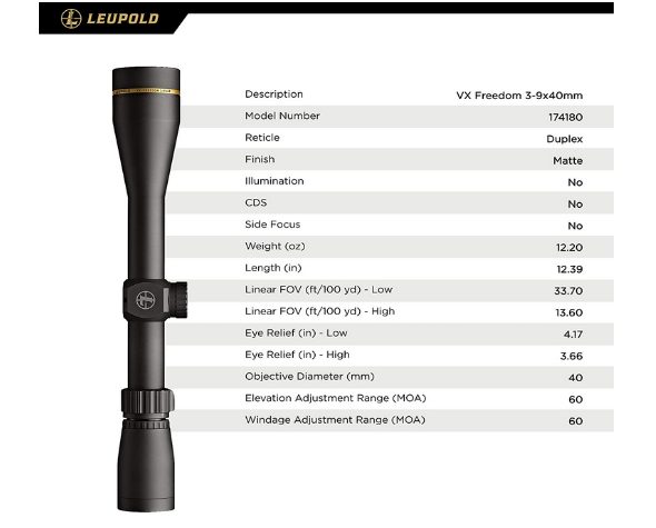 Leupold VX-Freedom 3-9x40mm riflescope