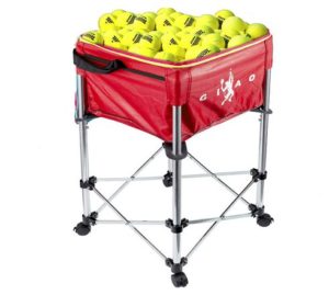 Bkisy Teaching Ball Cart 160 Capacity Tennis Ball Basket Hopper