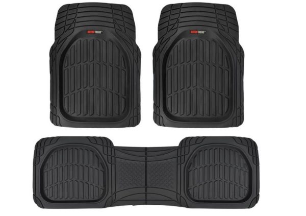 Motor Trend MT-923-BK Heavy Duty Rubber Floor Mats for Car SUV Truck & Van