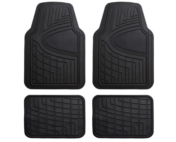 FH Group Black Heavy Duty Rubber Floor Mat