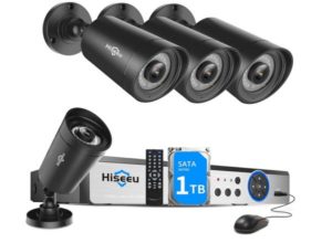  Hiseeu 4PCs Wired Security Camera System