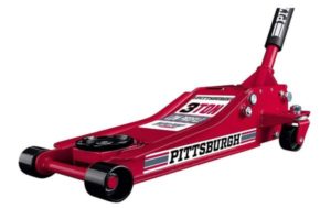 Pittsburgh Automotive 3 Ton Heavy Duty Ultra Low-Profile Steel Floor Jack with Rapid Pump Quick Lift 