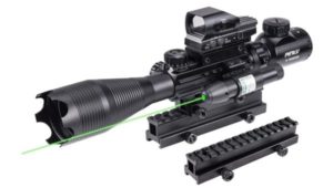 Pinty Rifle Scope 4-16x50 Green Illuminated Optics and Holographic Dot Sight