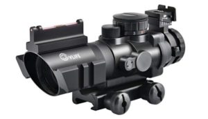 CVLIFE 4x32 Tactical Riflescope Red & Green & Blue Illuminated Reticle scope with Fiber Optic Sight