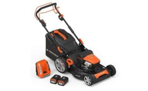 YARD Force YOLMX225300 120V 2.5Ah x 2 Lithium-Ion 22” SP 3-in-1 Mower