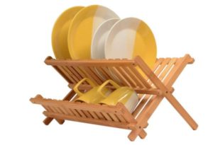 Bambusi Collapsible 2-Tier Dish Drying Rack