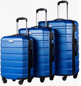 COOLIFE Luggage 3 Piece Spinner Hardshell Set Suitcase