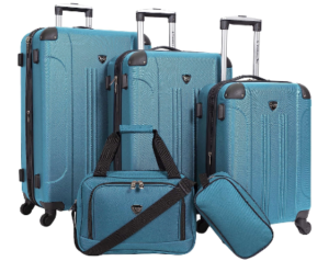 Travelers Club Sky+ Luggage Set, Teal, 3 Piece